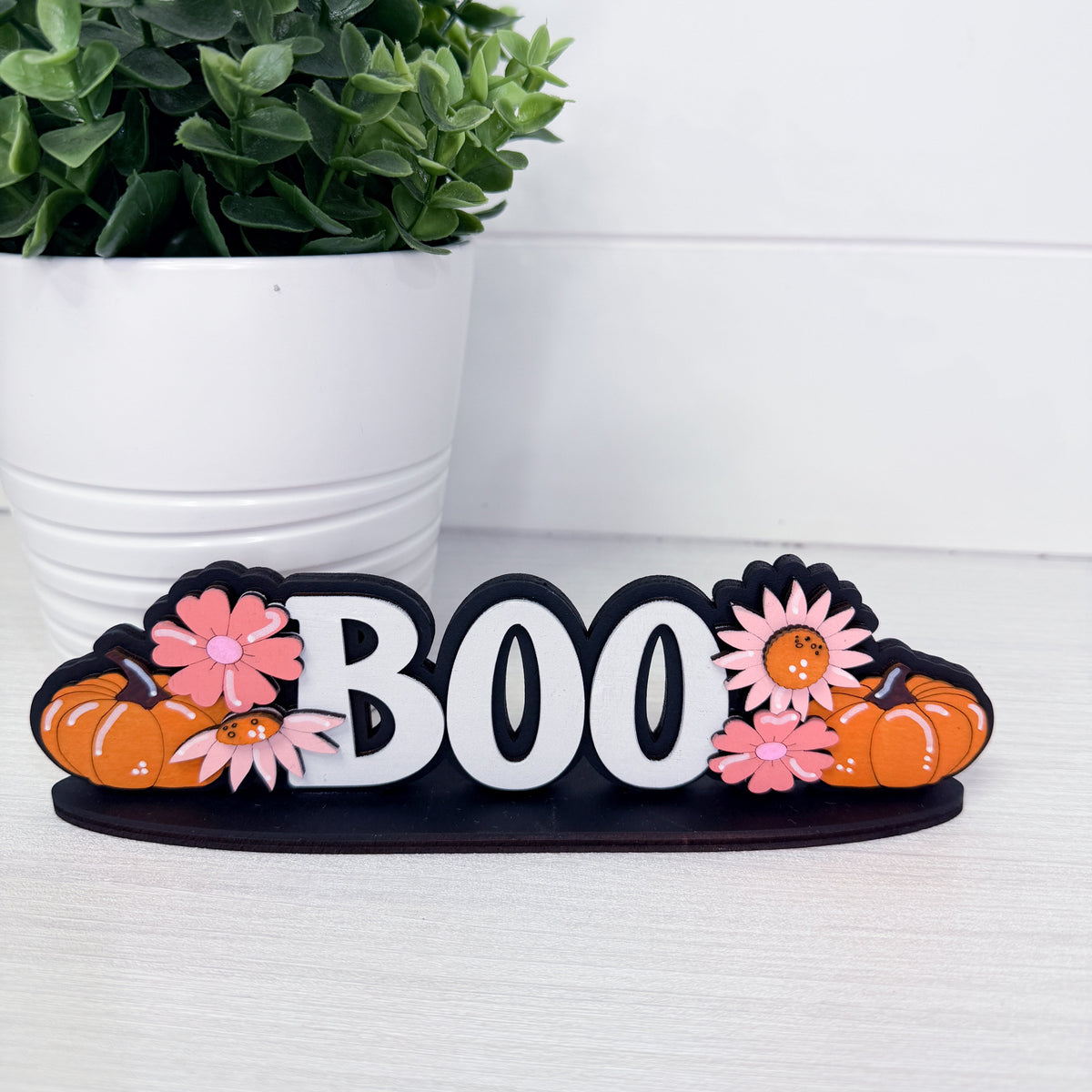 Floral Halloween Shelf Sitters