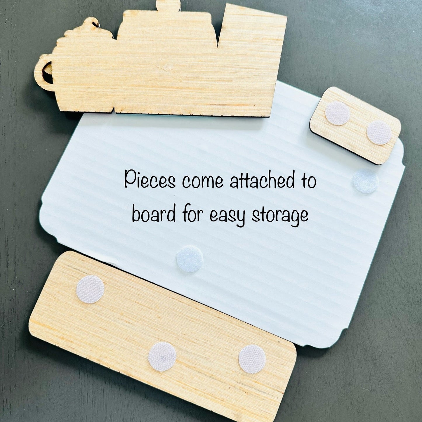 how to attach pieces to a base for storage