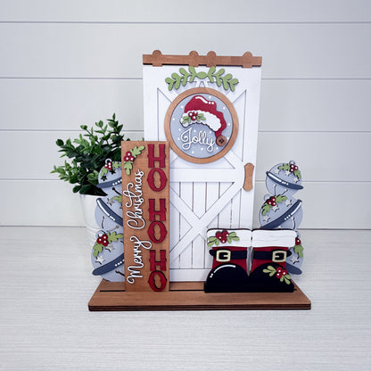 Jolly Christmas Barn Door Interchangeable
