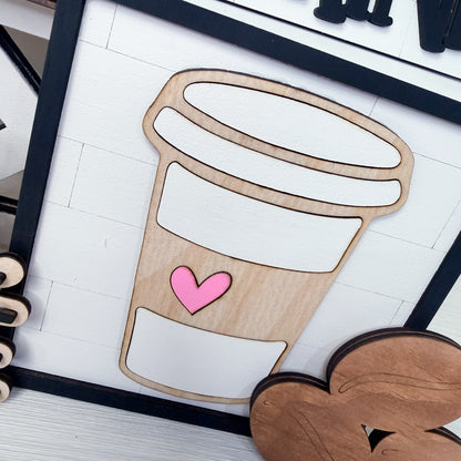 Coffee Bar Tiered Tray Décor Set