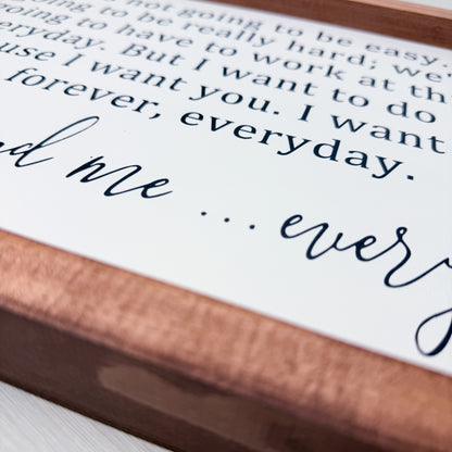 You and Me... Everyday Wood Sign