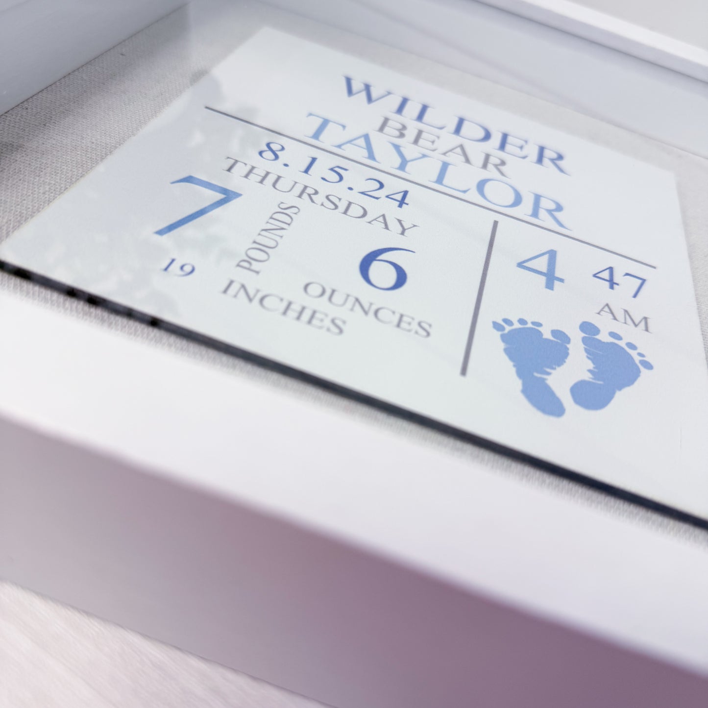 Personalized Birth Announcement Framed Sign