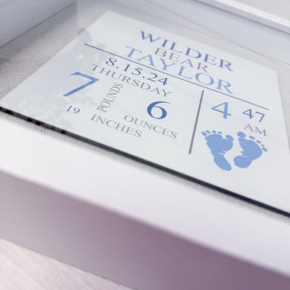 Personalized Birth Announcement Framed Sign