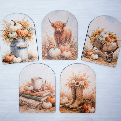 Cozy Fall Reading Wood Arch