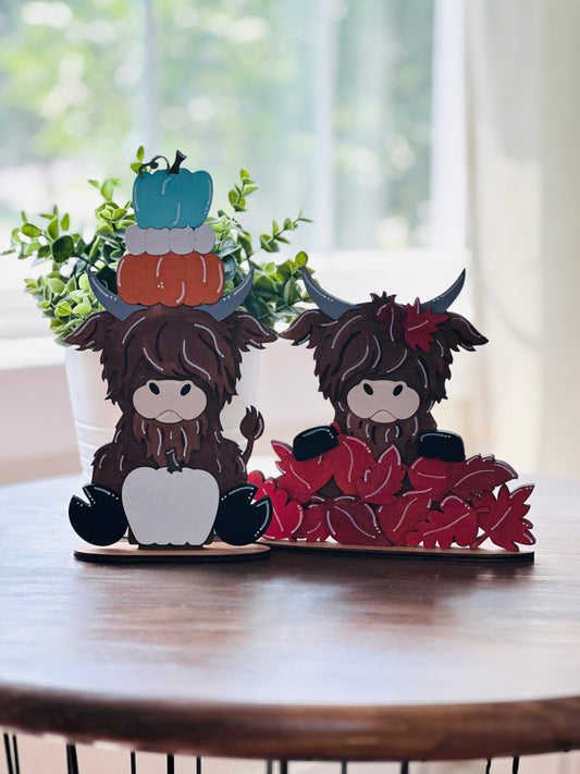 Fall Highland Cows