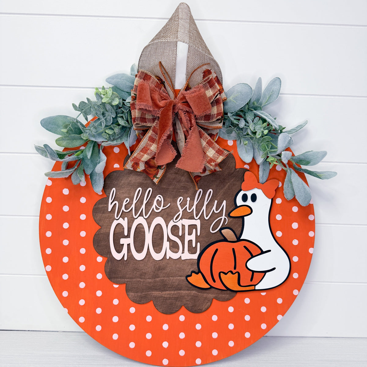 Hello Silly Goose Fall Door Sign