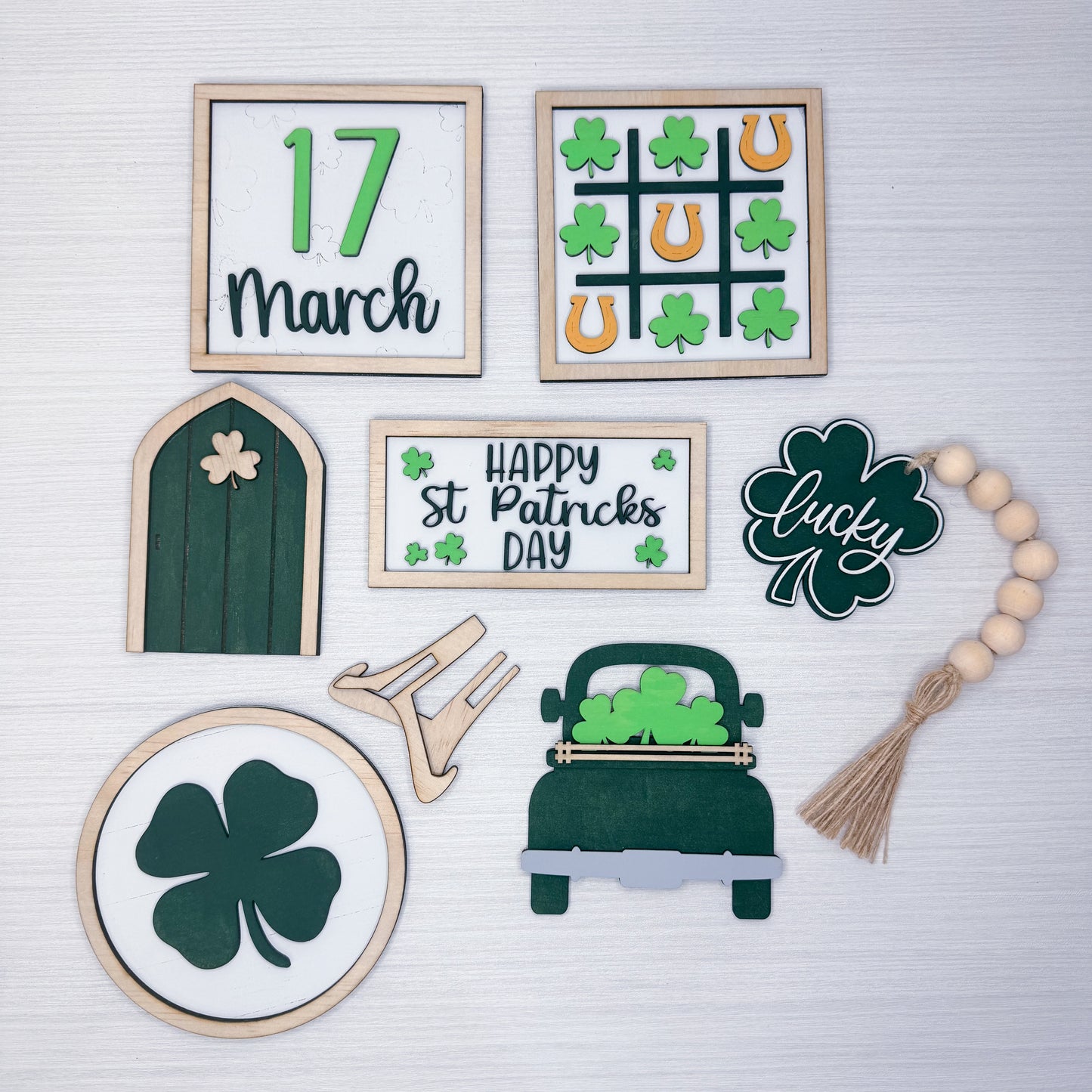 St. Patrick's Tiered Tray Décor Set