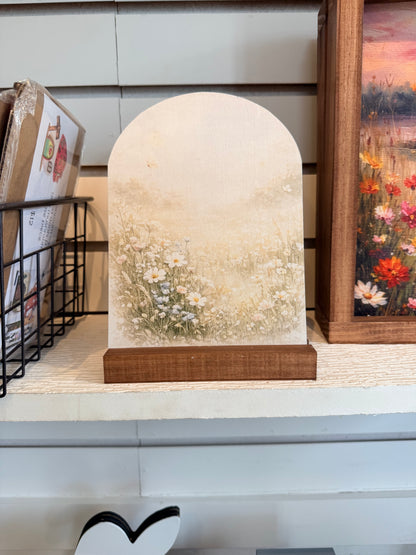 Spring Wildflower Meadow Wood Arch