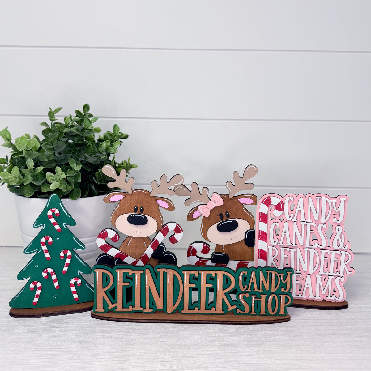 Christmas Reindeer Candy Shop Shelf Sitters