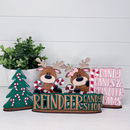Christmas Reindeer Candy Shop Shelf Sitters