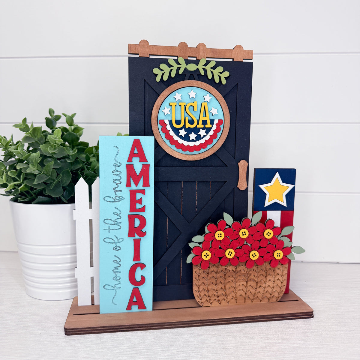 Home of the Brave Barn Door Interchangeable