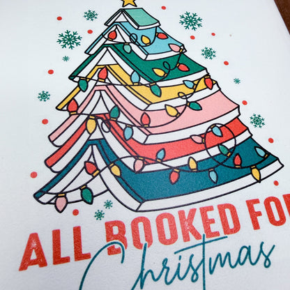All Booked for Christmas Wood Sign
