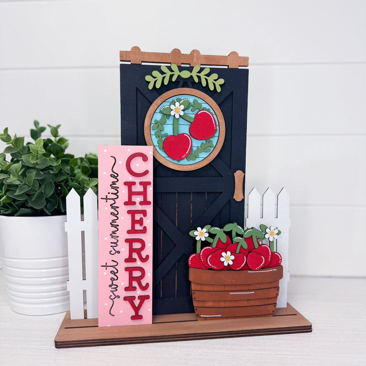 Sweet Summertime Cherry Barn Door Interchangeable