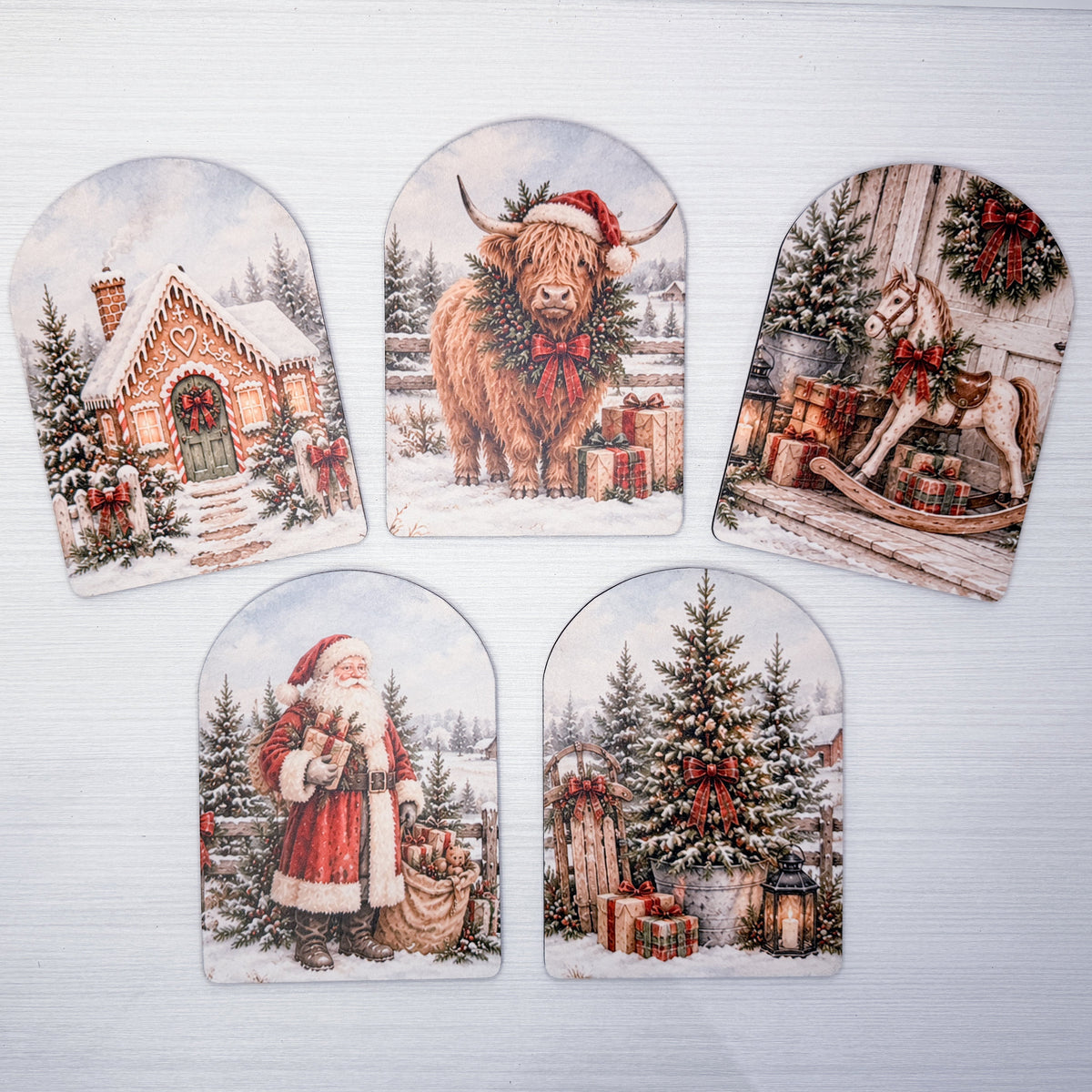 Christmas Gingerbread Cottage Wood Arch