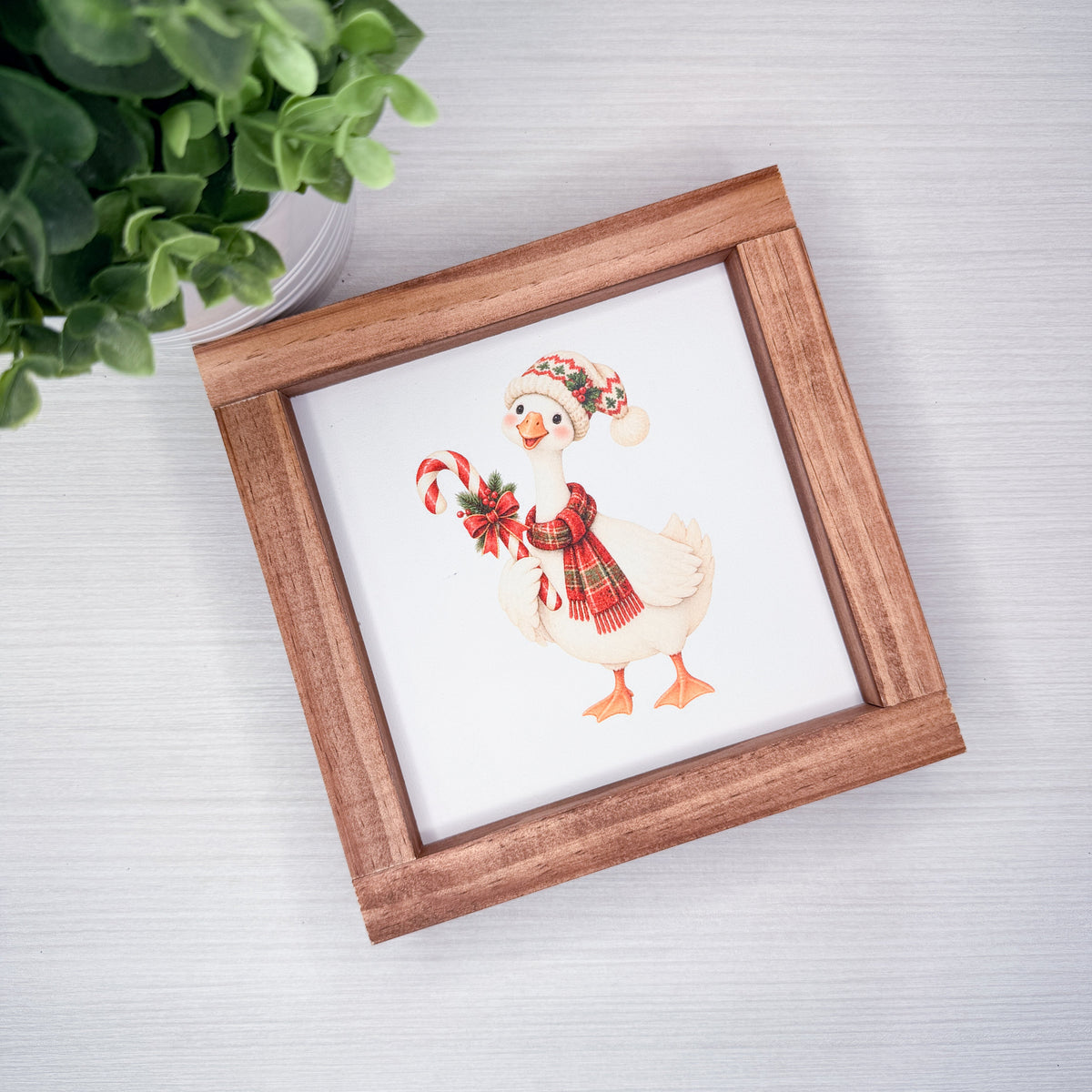 Christmas Goose Wood Sign