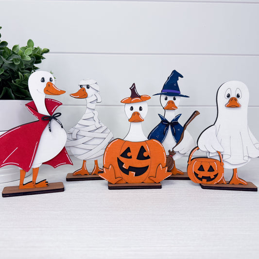 Halloween Goose Shelf Sitters
