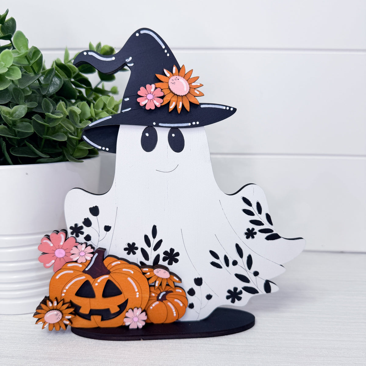 Floral Halloween Shelf Sitters