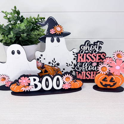 Floral Halloween Shelf Sitters