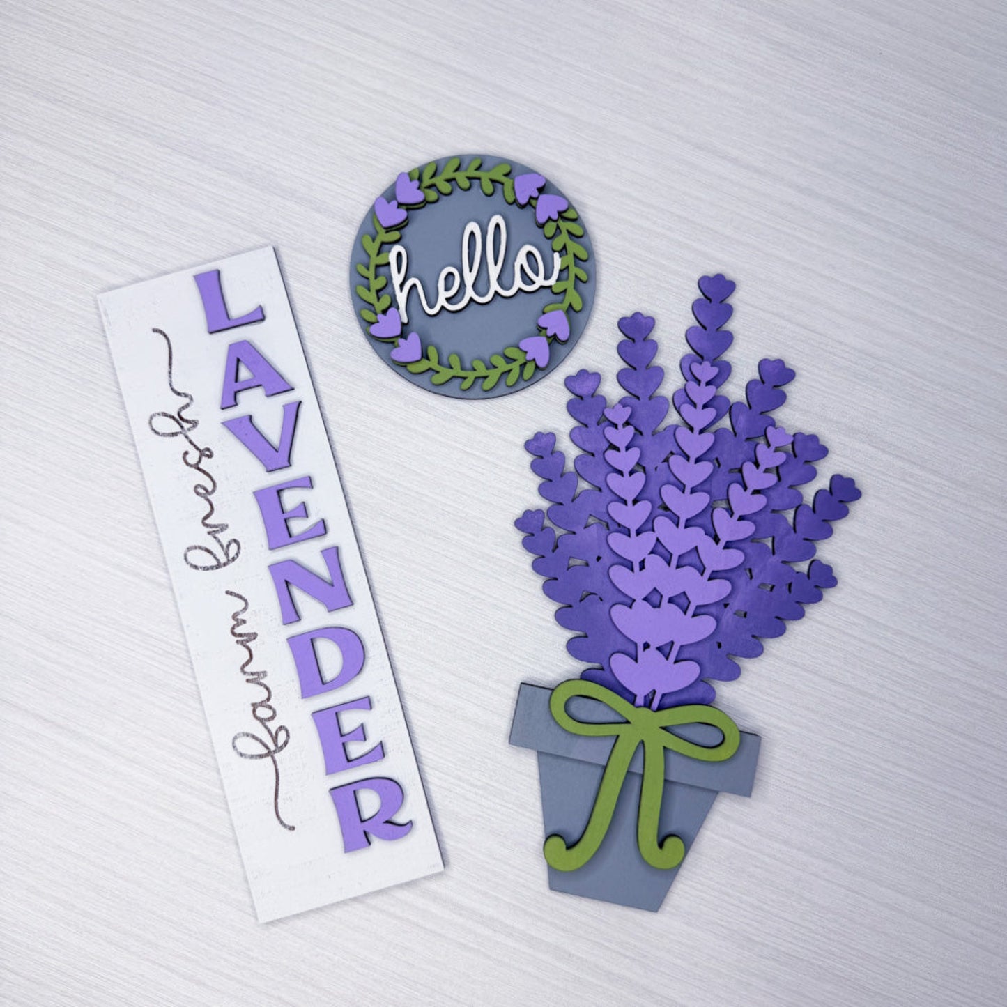 Decorative items that are lavender themed