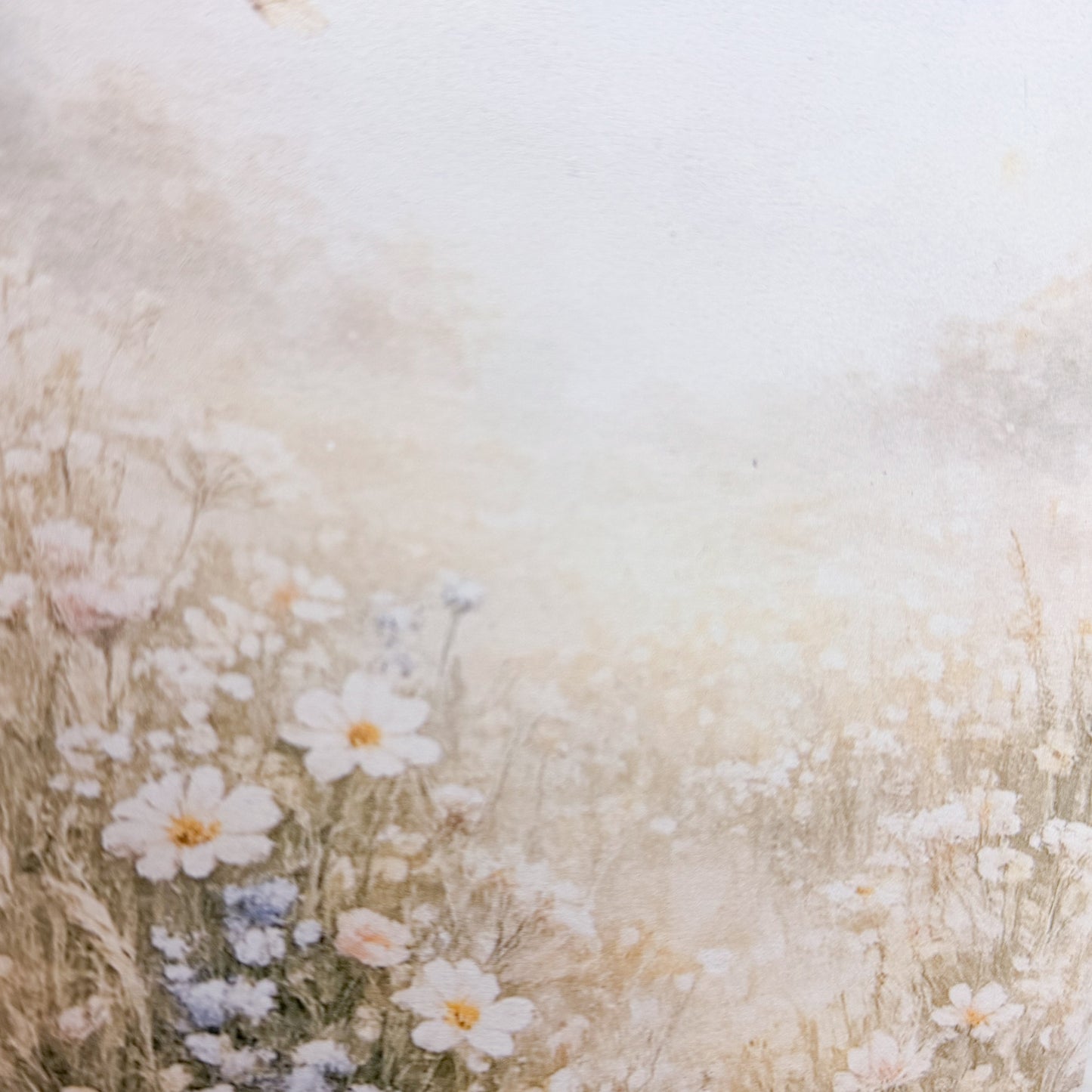 Artistic depiction of flowers and grasses on a textured beige background