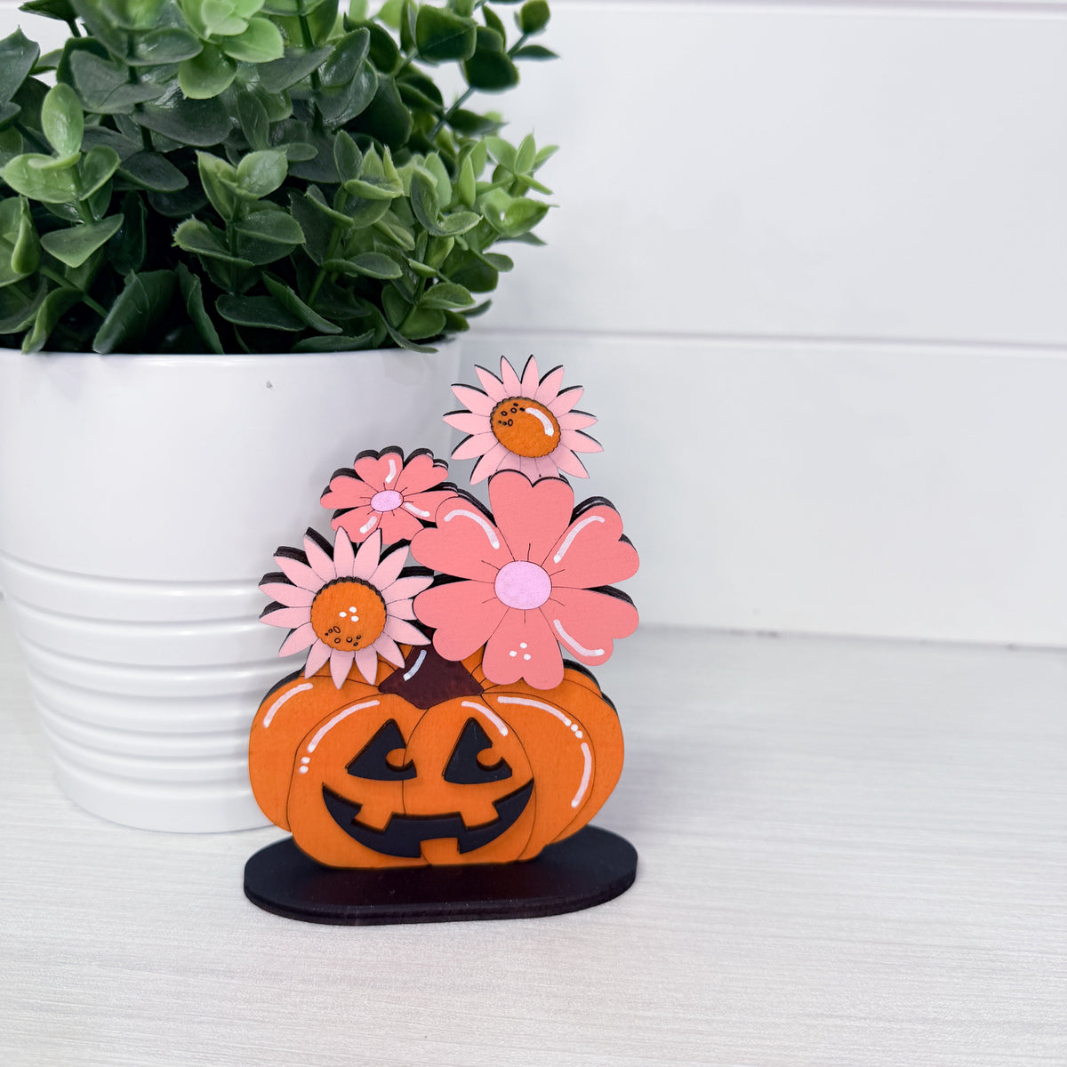 Floral Halloween Shelf Sitters