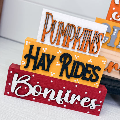 Fall and Halloween Word Stackers