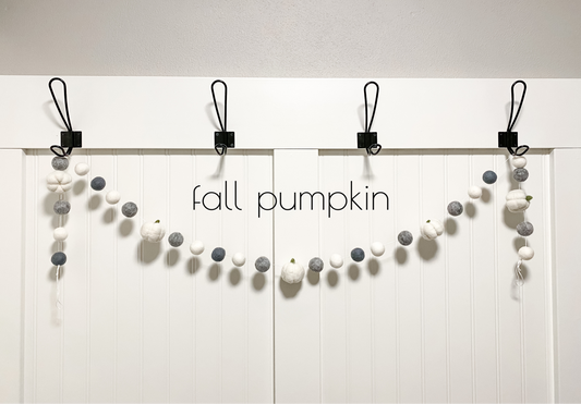 Fall Pumpkin Felt Ball Garland