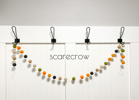 Scarecrow Felt Ball Garland