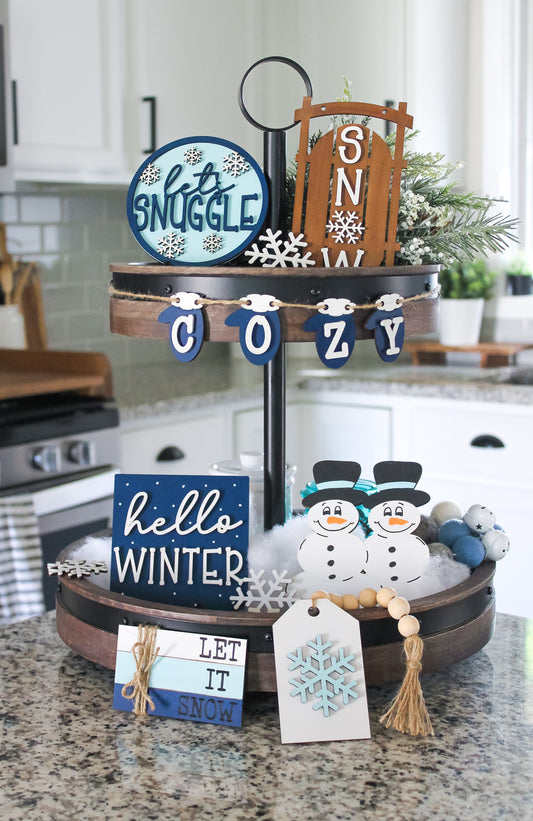 Winter Tray Decor Set
