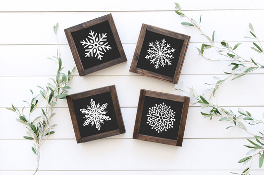Snowflake Wooden Sign
