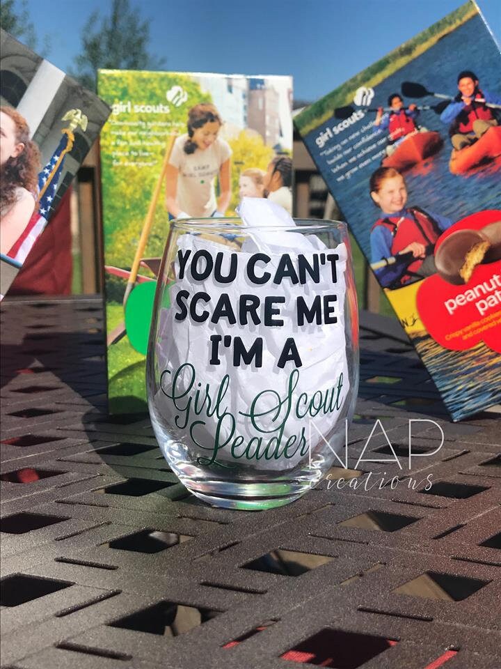 Girl Scout Leader Wine glass