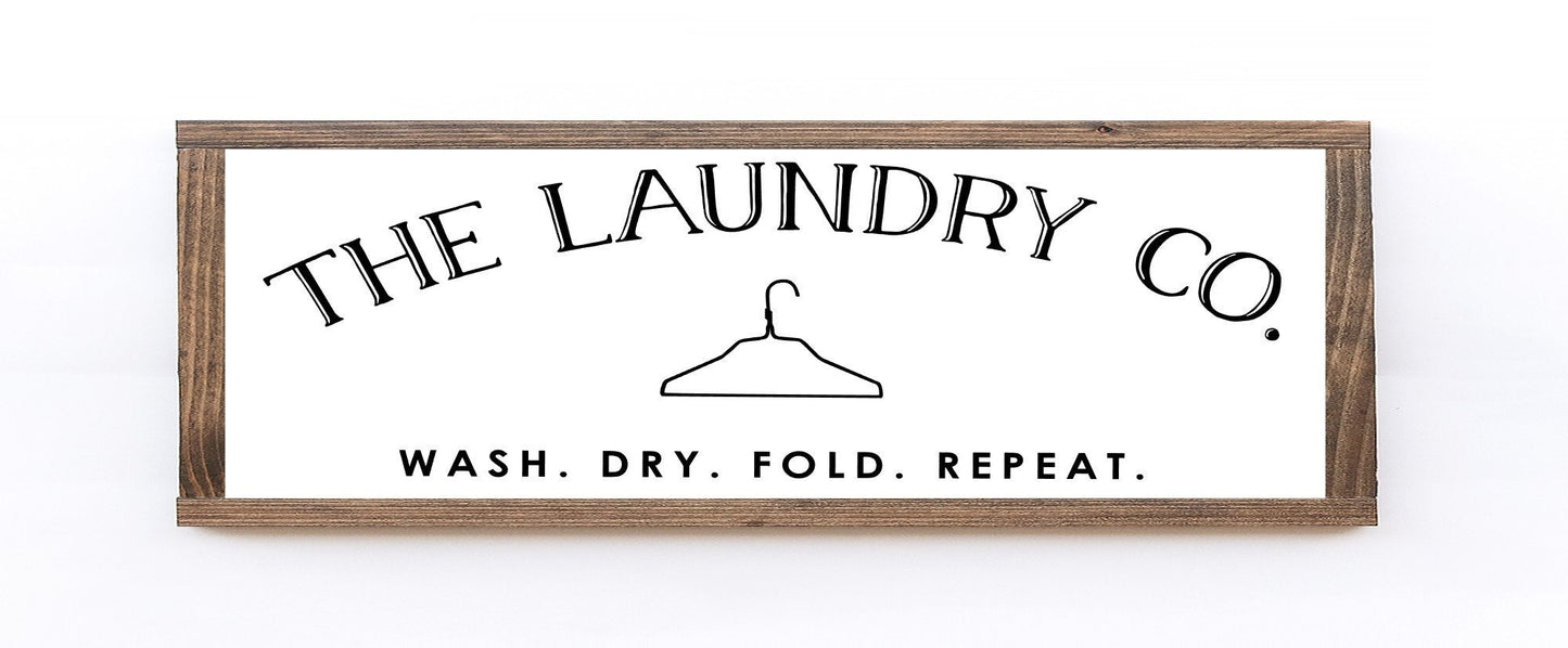 The Laundry Co. Wood Sign